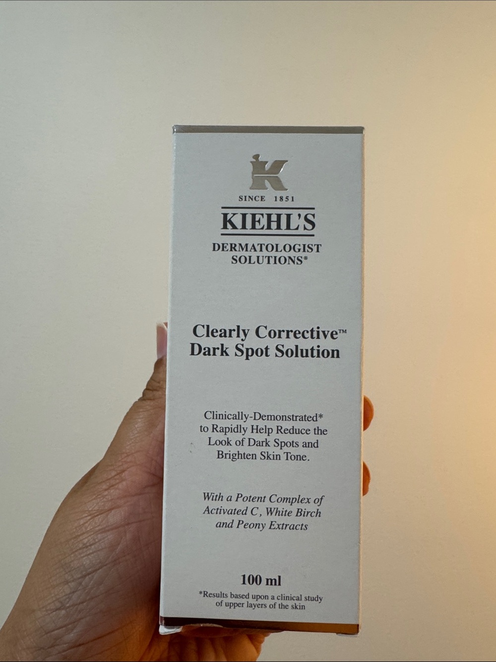 Kiehl’s Clearly Corrective Dark Spot Solution 100ml – NEW & Sealed